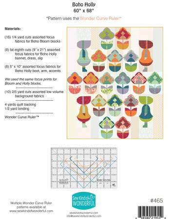 Back of the Boho Holly Quilt Pattern by Sew Kind of Wonderful