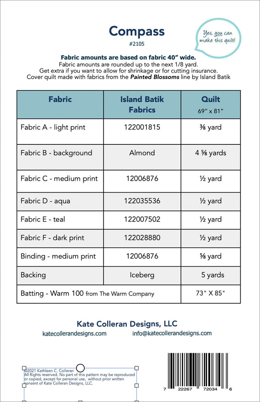 Compass Quilt Pattern