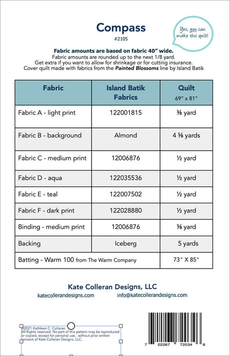 Compass Quilt Pattern