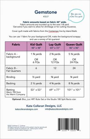 Gemstone Quilt Pattern