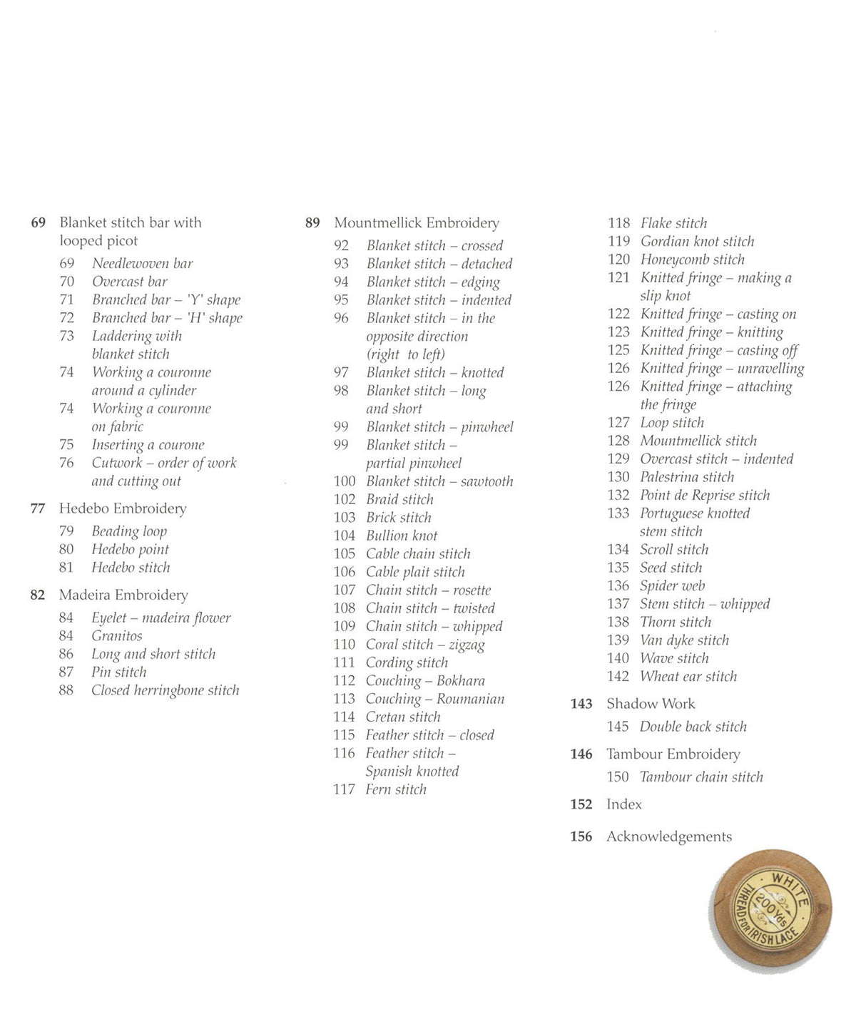 A-Z of Whitework