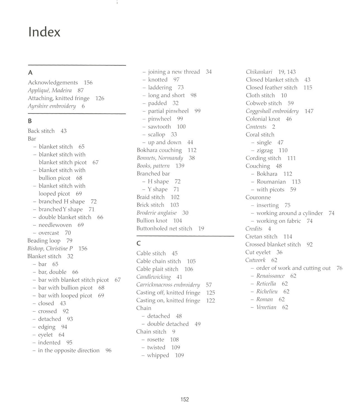 A-Z of Whitework