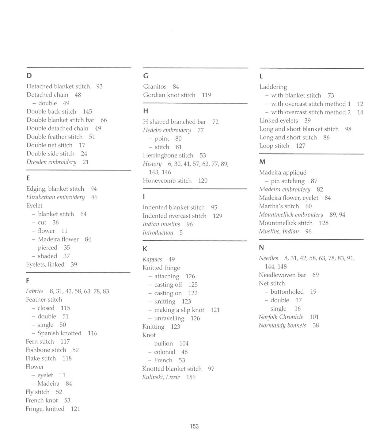 A-Z of Whitework