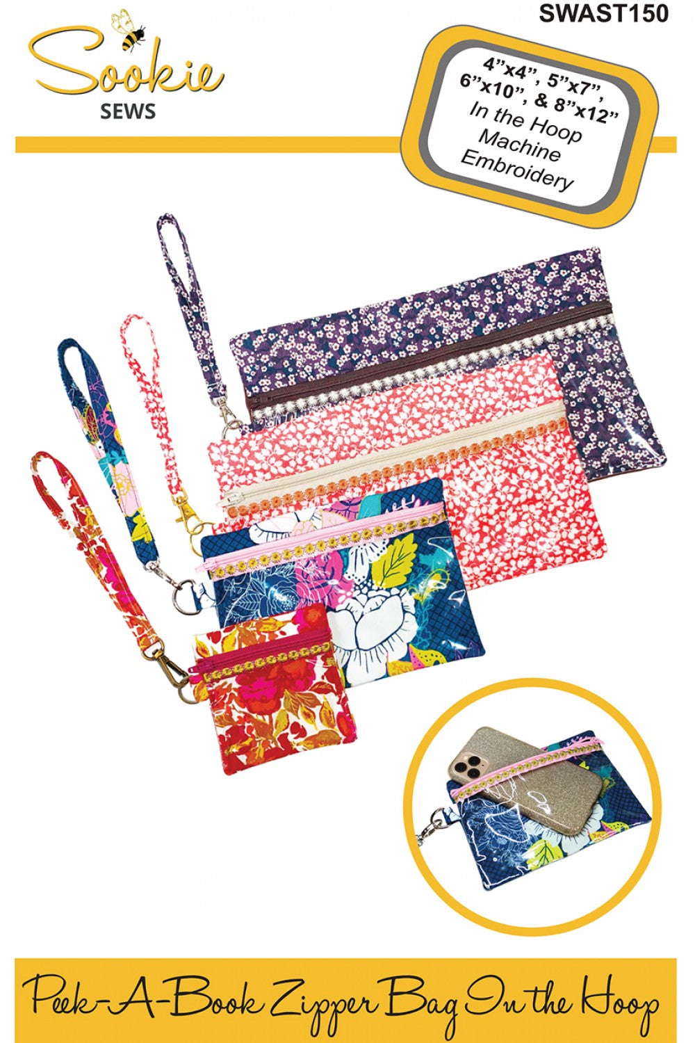 Peek-A-Boo Pouch Zipper Bag In the Hoop