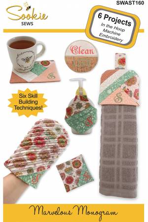 Marvelous Monogrammed ITH Kitchen Set Pattern by Sookie Sews