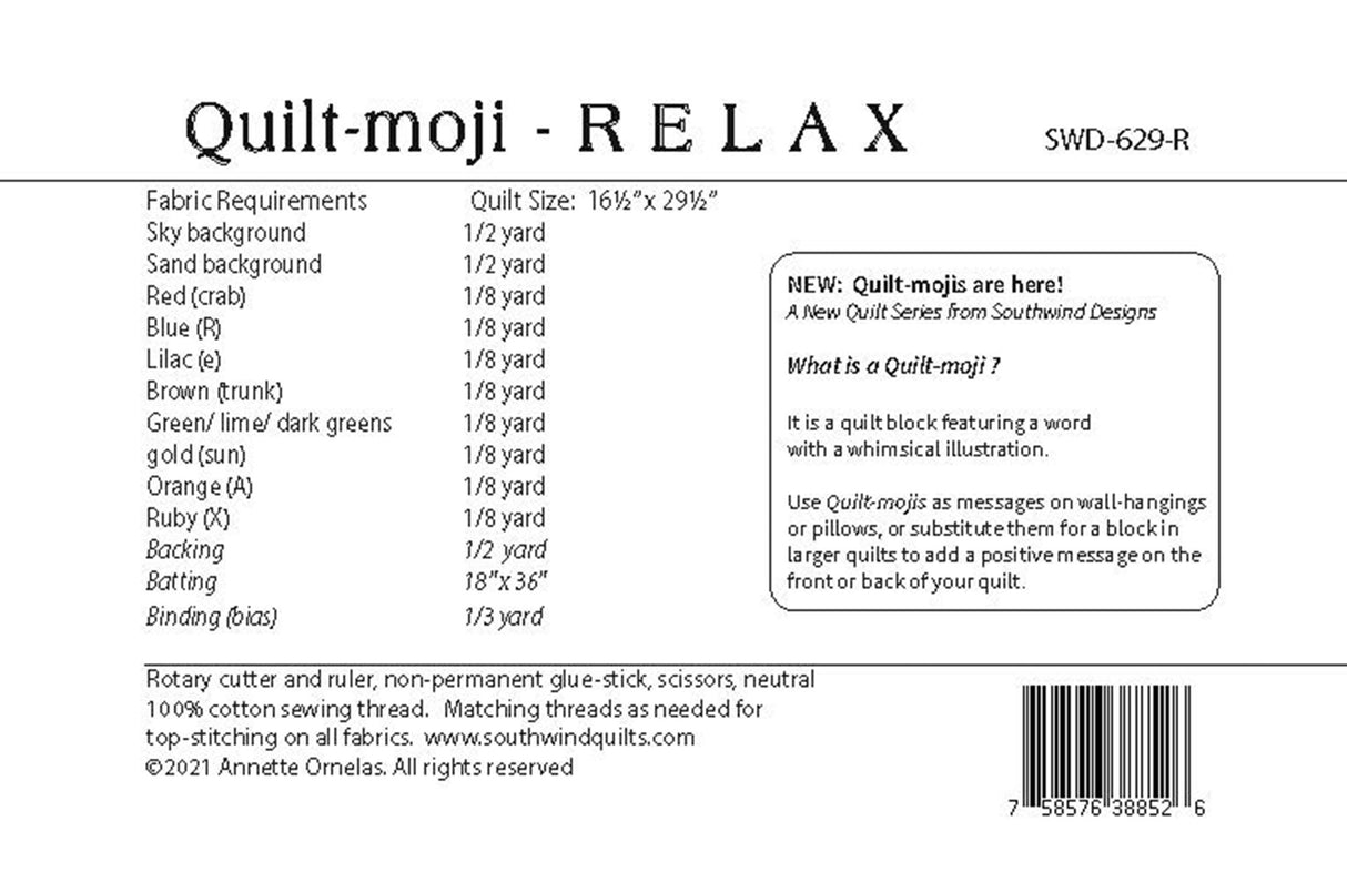 Quilt-moji: RELAX