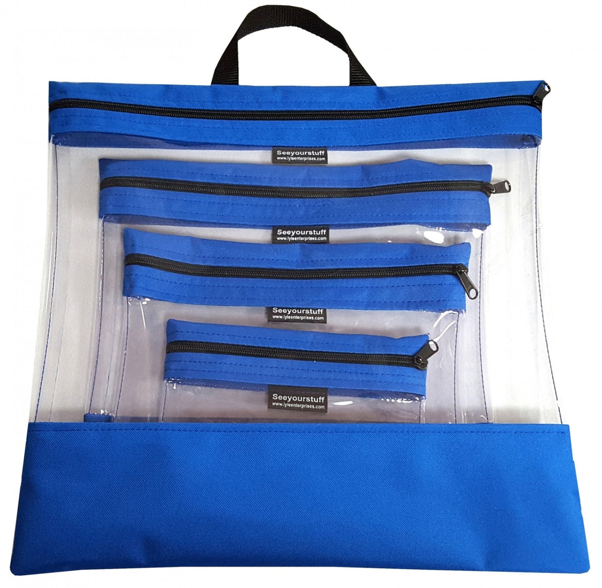 See Your Stuff 4pc Royal Bag Set
