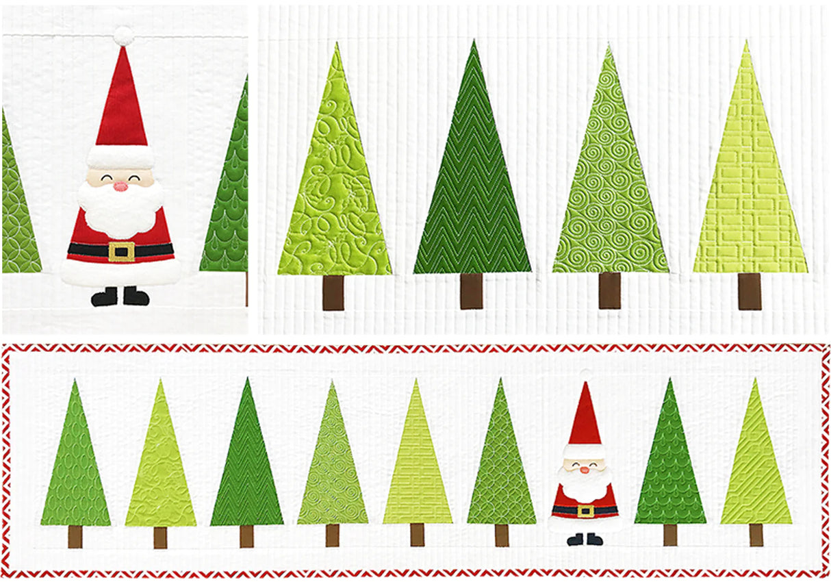 Santa in the Trees Table Runner Pattern by Ahhh... Quilting