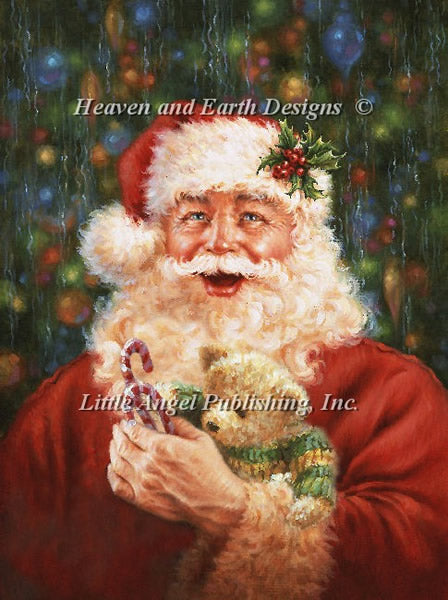 Santa's Best Friend Bear Cross Stitch By Dona Gelsinger