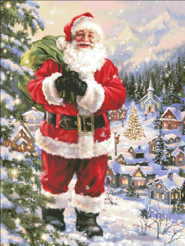 Santas Village Cross Stitch By Dona Gelsinger