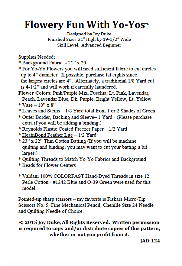 Flowery Fun with Yo-Yos