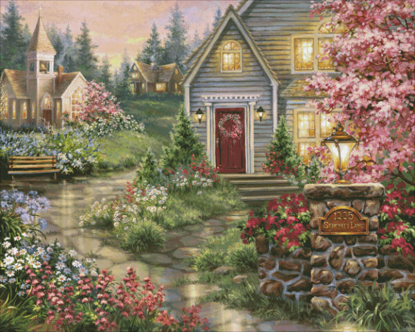 Serenity Lane Cross Stitch By Dona Gelsinger
