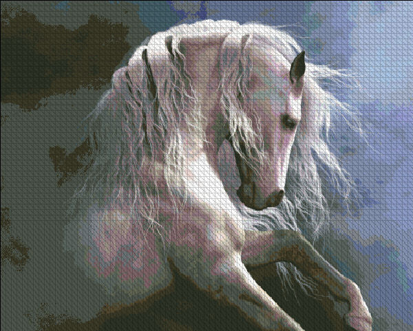 Silver Ghost II Cross Stitch By Laurie Prindle