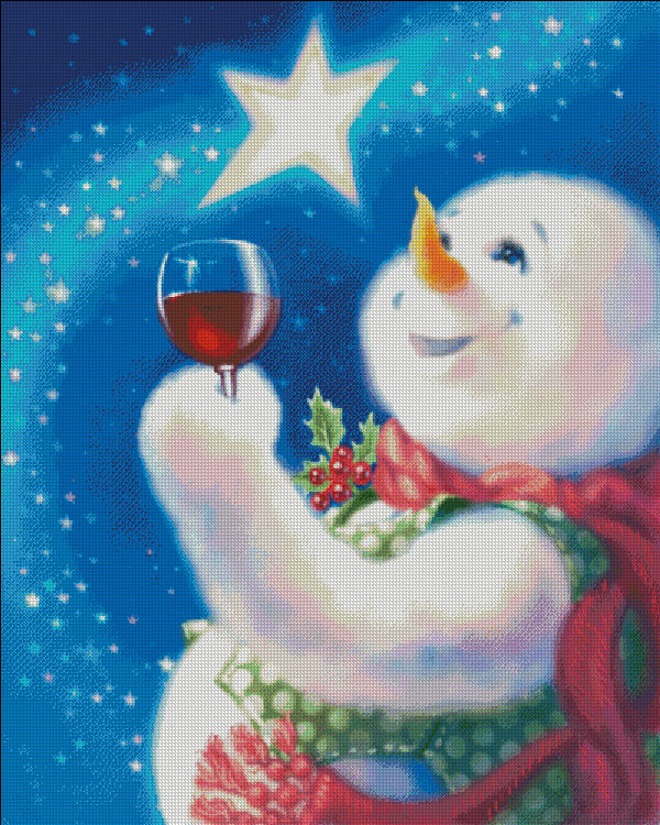 Snow Merlot Cross Stitch By Dona Gelsinger