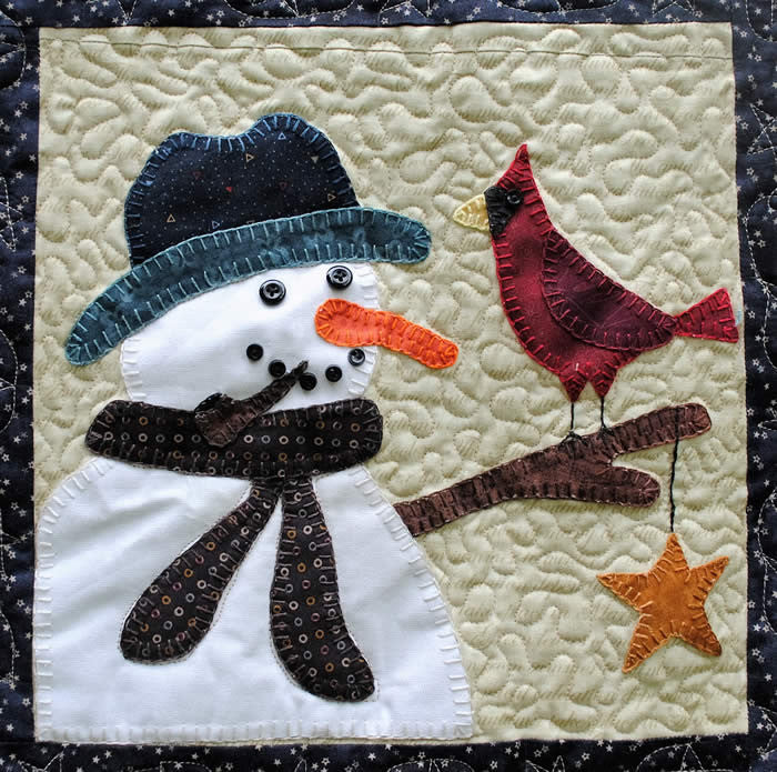 Tweets & Twinkles BOM - Block 5 Cardinal & Snowman