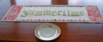 CD Summertime Table Runner Machine Embroidery