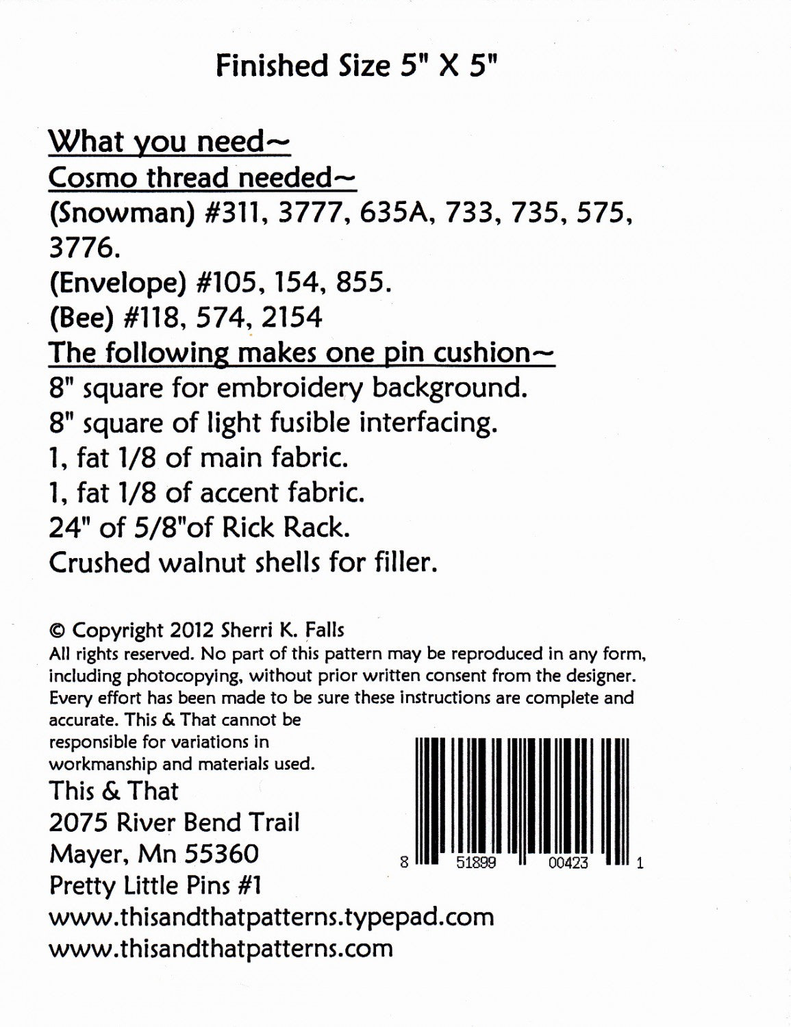 Little Scraps - Pretty Little Pins 1 January, February, March