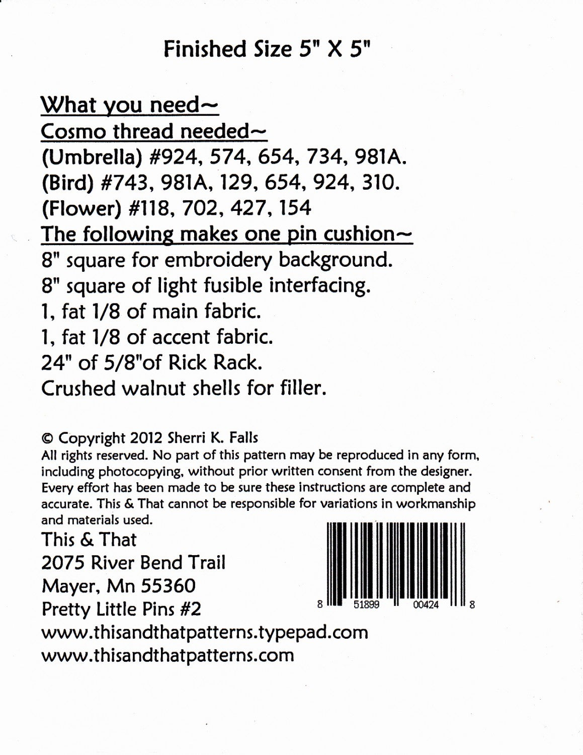 Little Scraps - Pretty Little Pins 1 April, May, June