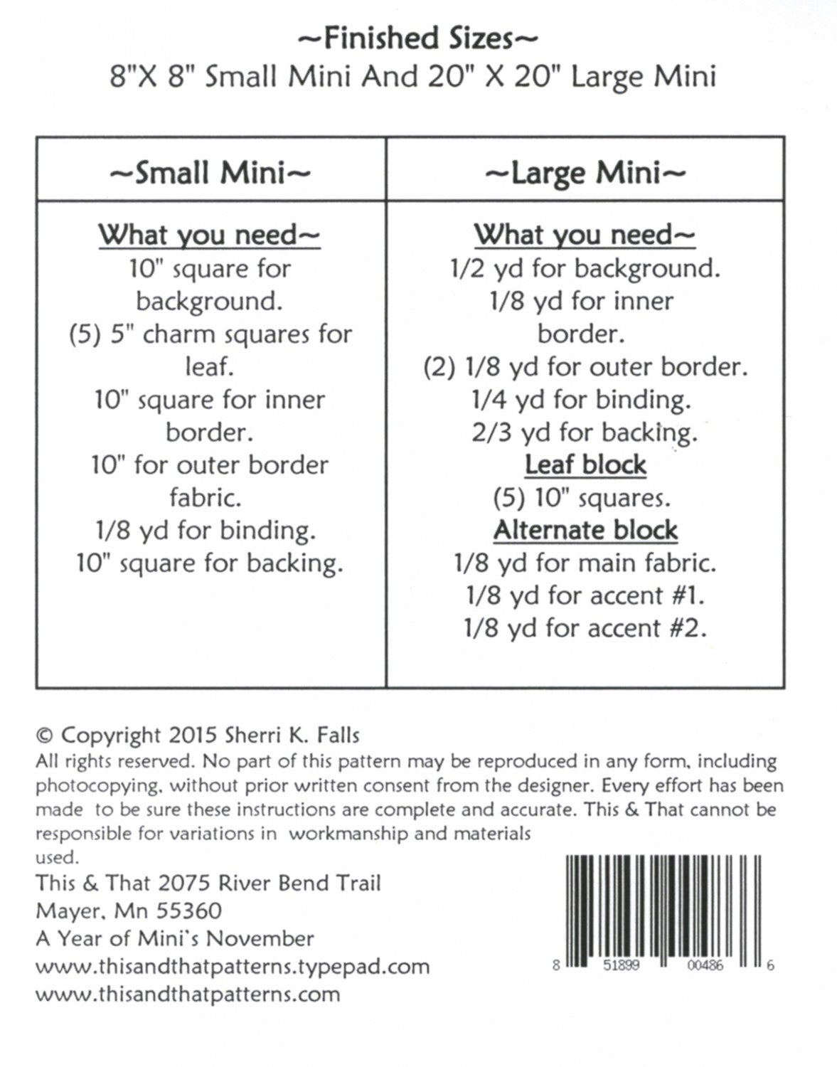 A Year Of Mini's - November