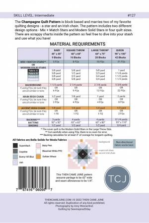 Back of the Champagne Quilt Pattern by Then Came June