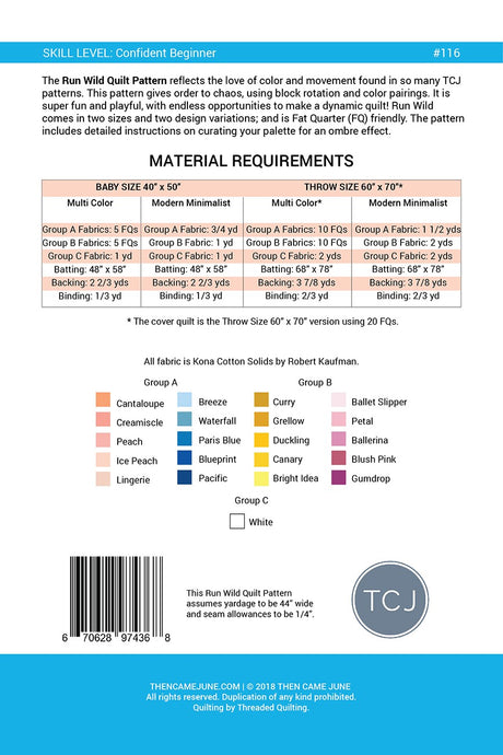 Run Wild Quilt Pattern