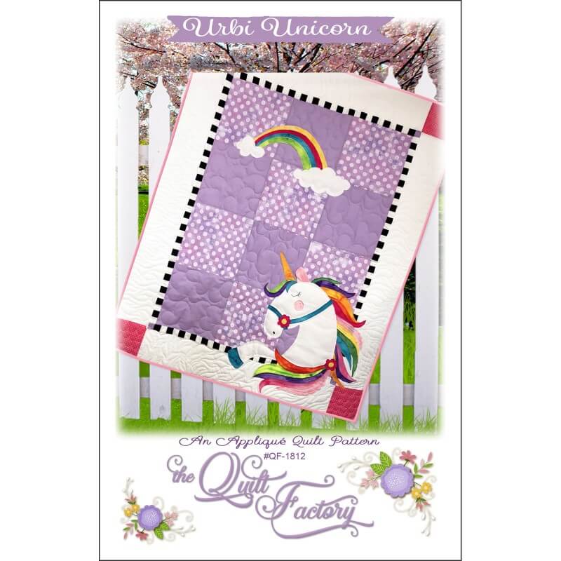 Urbi Unjicorn colorful applique quilt pattern