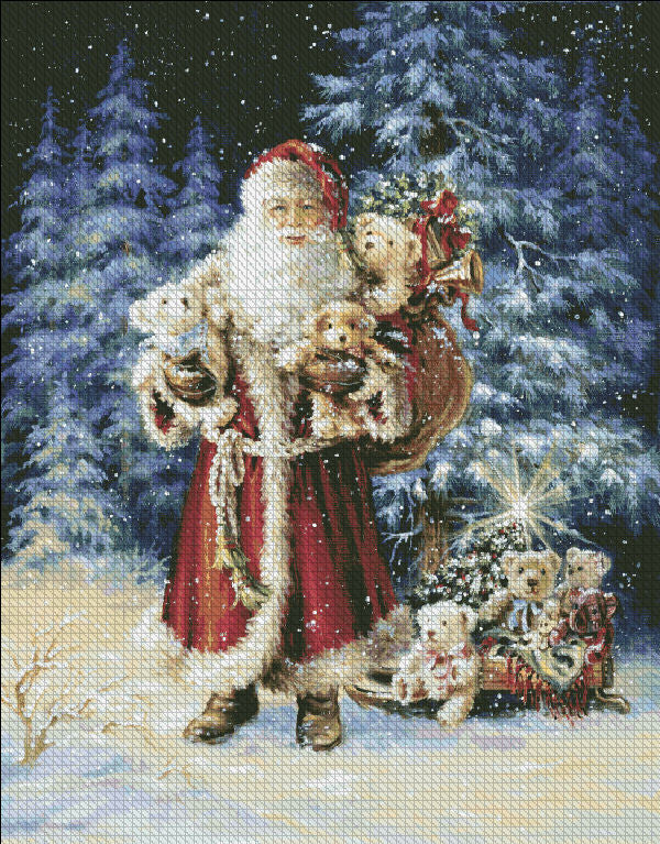 Teddy Bear Christmas Cross Stitch By Dona Gelsinger