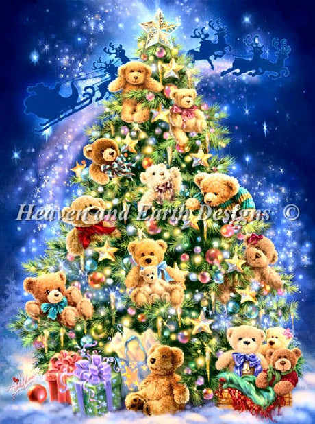 Teddy Bear Tree Cross Stitch By Dona Gelsinger