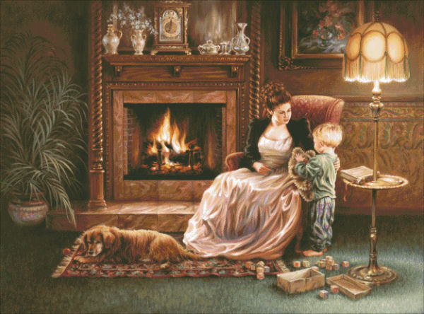 Tender Love Cross Stitch By Dona Gelsinger