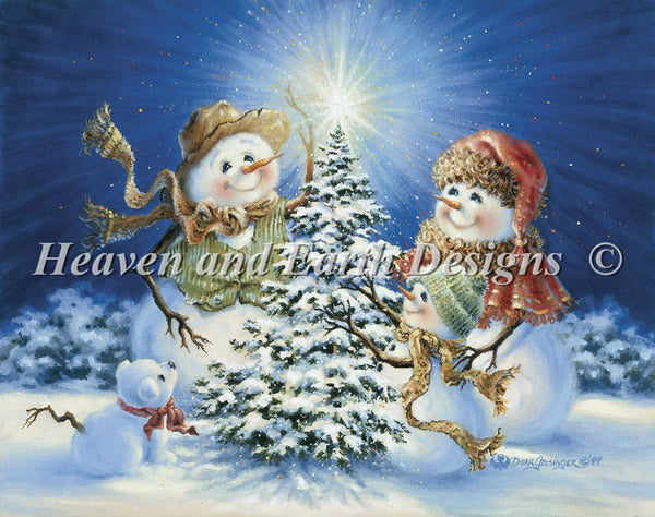 The Snow Family Cross Stitch By Dona Gelsinger