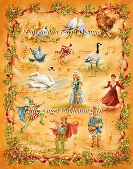 Twelve Days of Christmas Cross Stitch By Dona Gelsinger