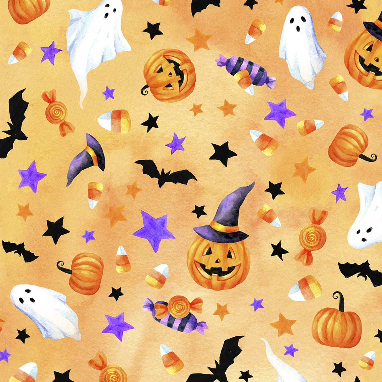 Boo Pumpkin Fabric