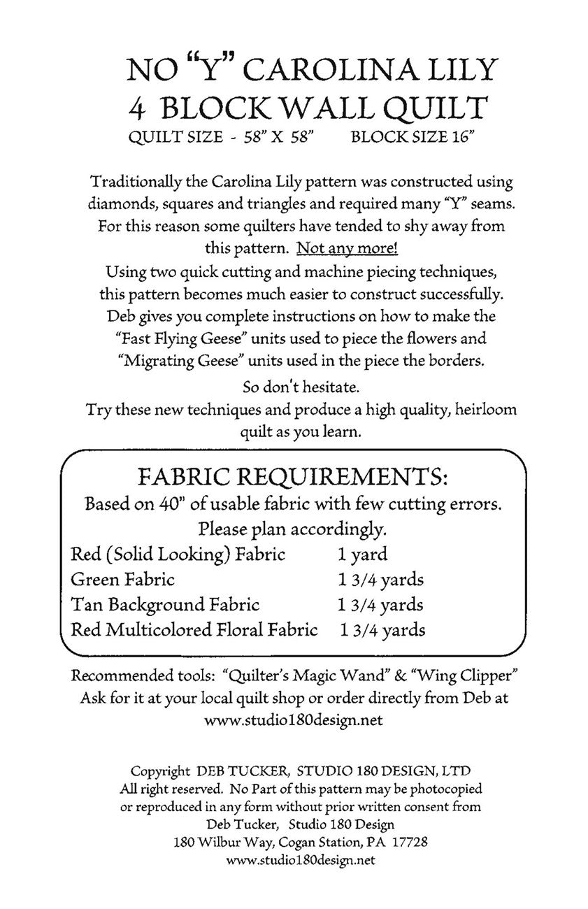 Four Block Carolina Lily