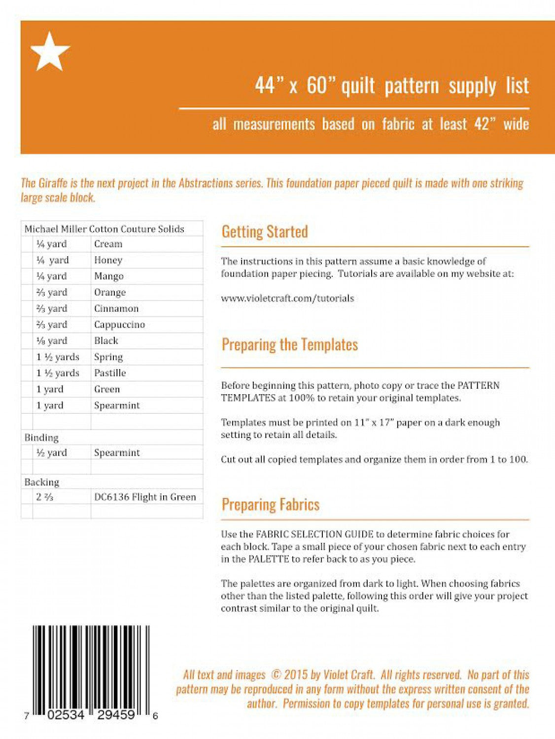 Giraffe Abstractions Quilt