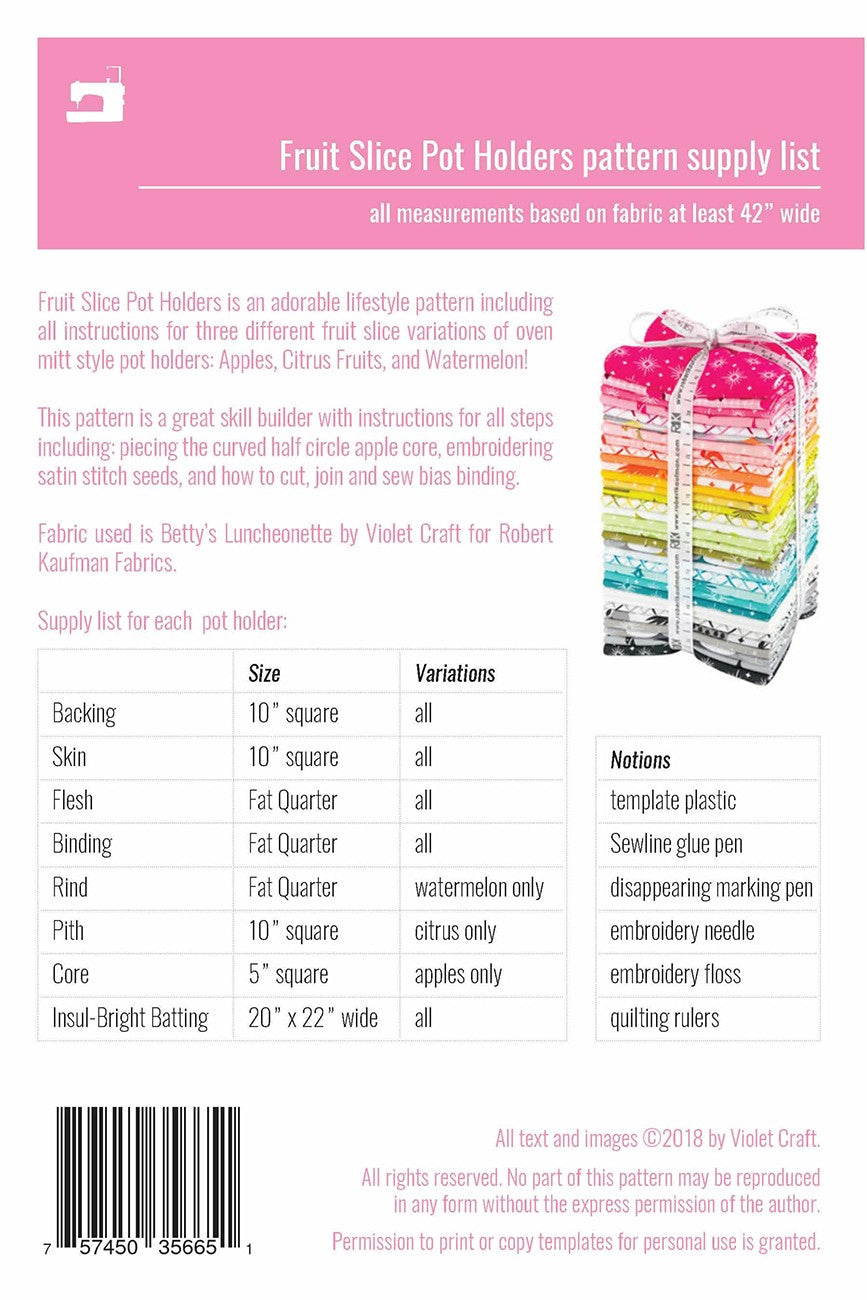 Fruit Slice Pot Holders