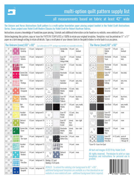 The Unicorn & Horse Abstractions Quilt