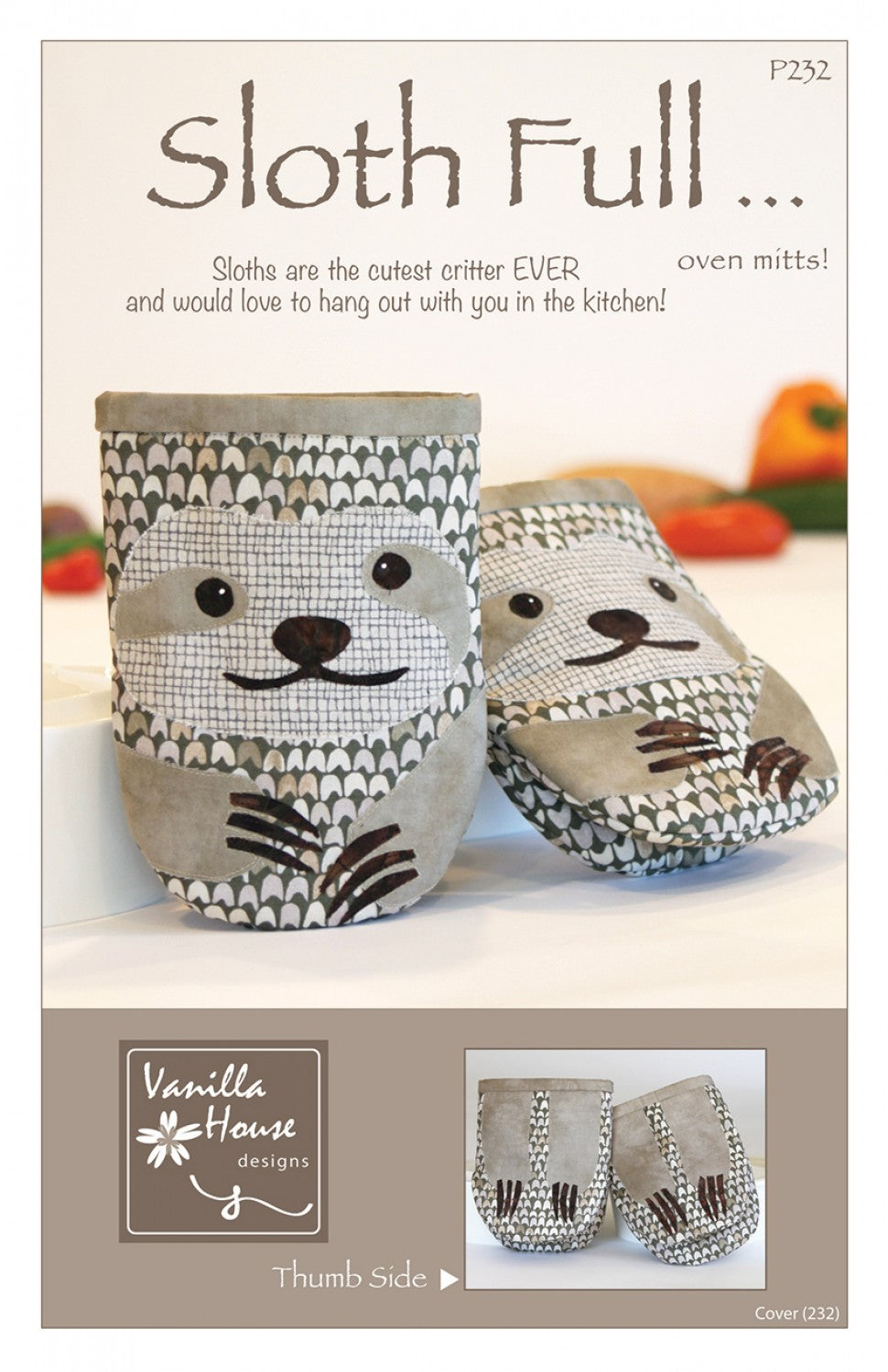 Sloth Full Oven Mitts