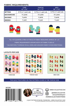 Back of the Cold Front Quilt Pattern by Wren Collective