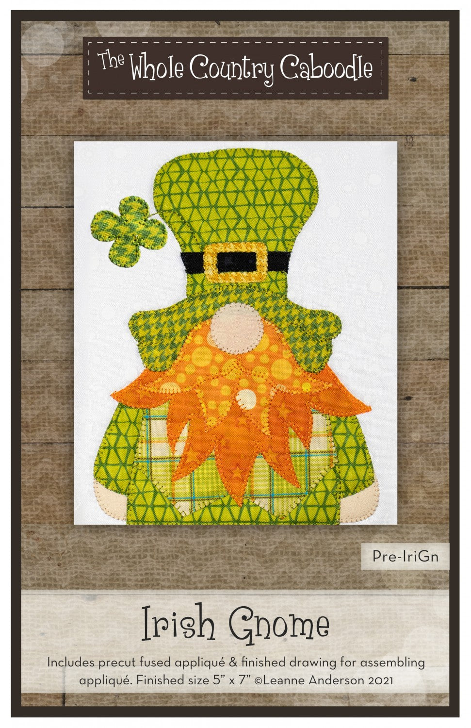 Irish Gnome Precut Fused Applique Pack