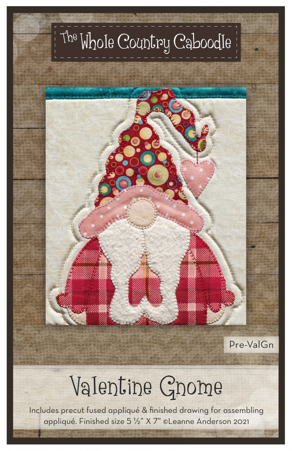 Valentine Gnome Precut Fused Applique Pack