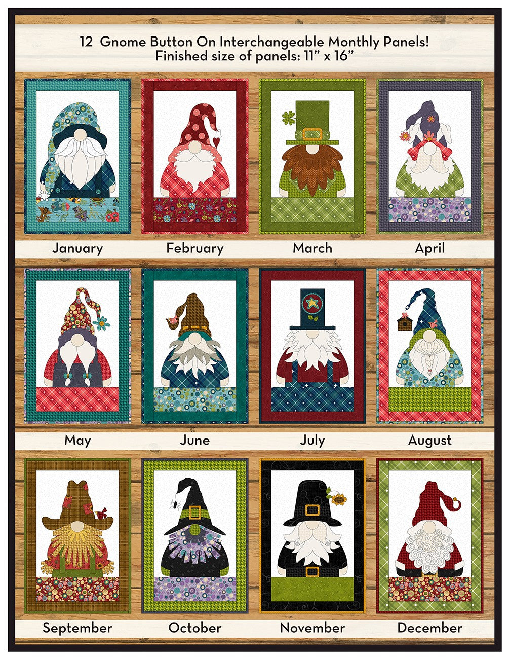Gnome for the Holidays Calendar Applique Quilt