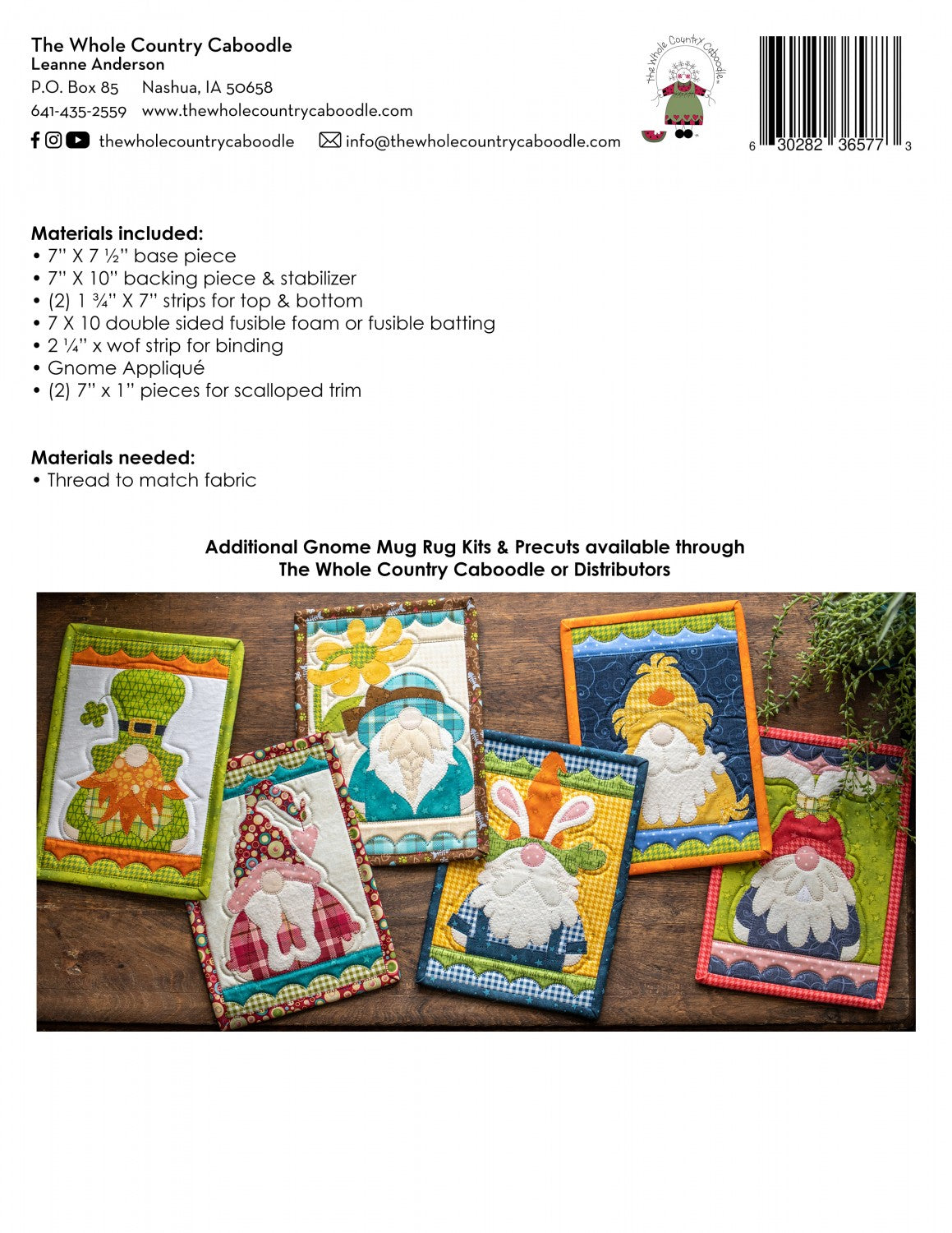 Chick Gnome Mug Rug Kit