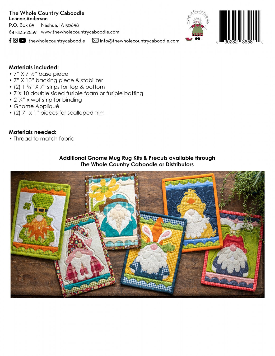Spring Gnome Mug Rug Kit