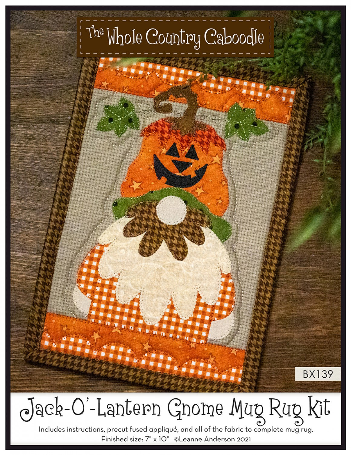 Jack-O'-Lantern Gnome Mug Rug Kit