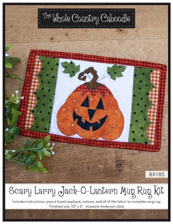 Scary Larry Jack-O-Lantern Mug Rug Kit by the Whole Country Caboodle