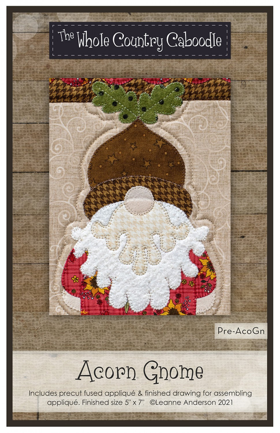 Acorn Gnome Precut Fused Applique Pack