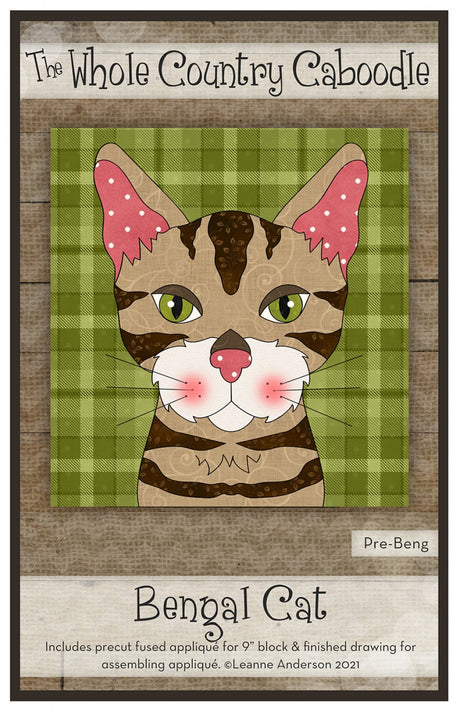 Bengal Cat Precut Fused Applique Pack