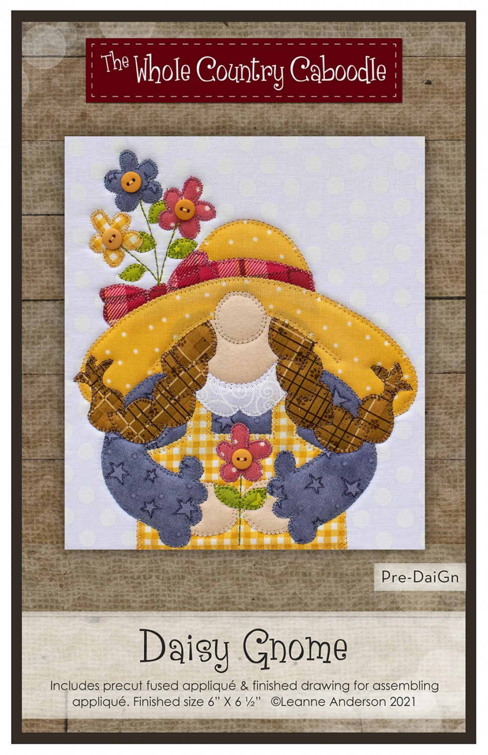 Daisy Gnome Precut Fused Applique Pack