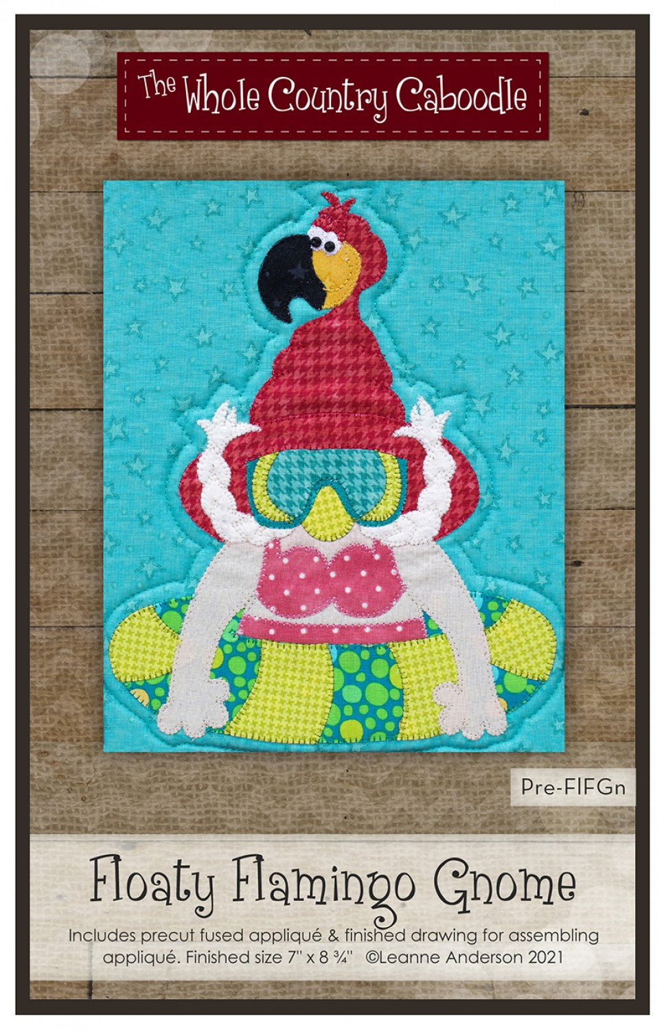 Floaty Flamingo Gnome Precut Fused Applique Pack