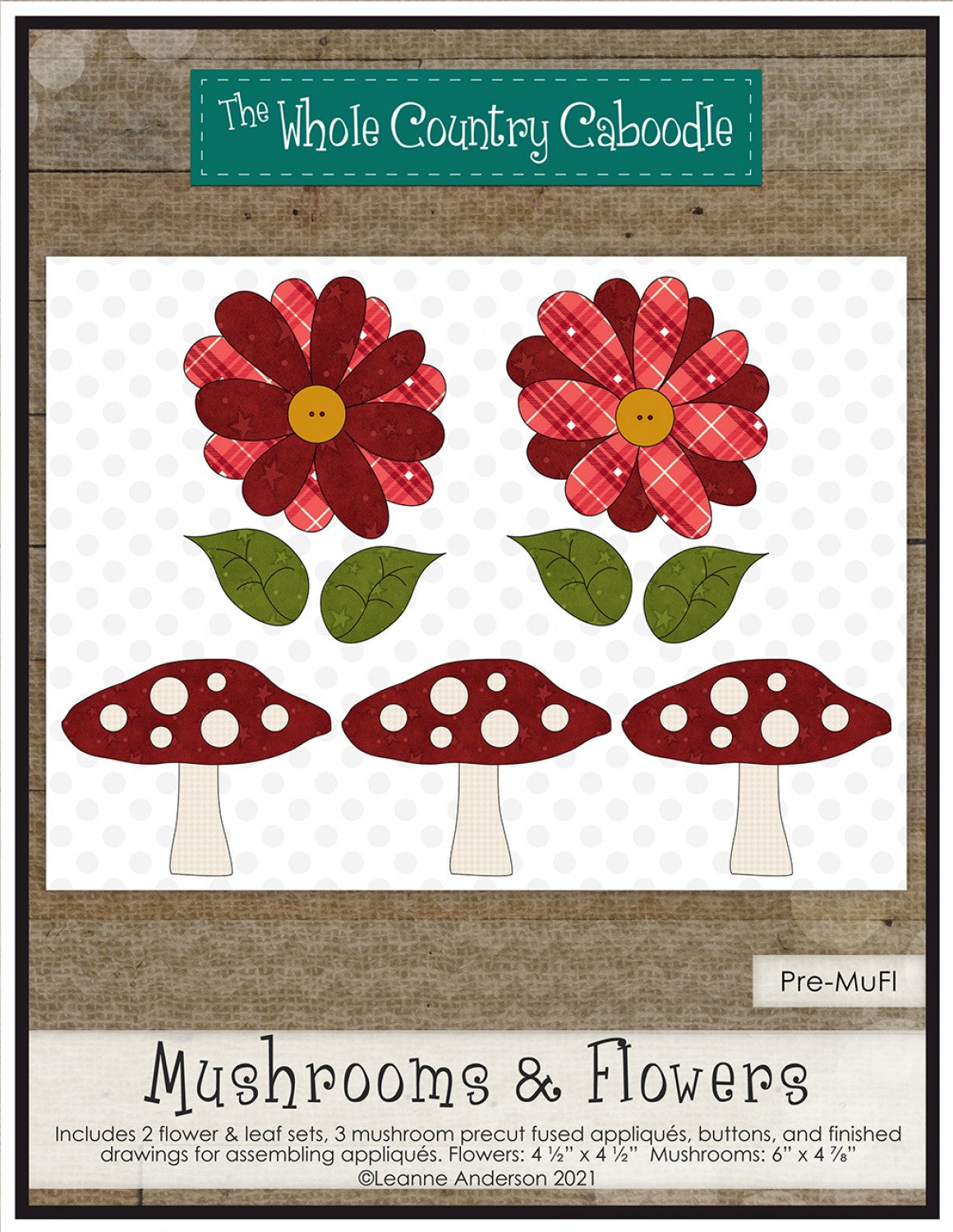 Mushroom & Flower Precut Fused Applique Pack